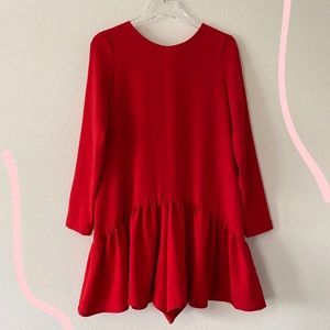 Zara Red Ruffle Romper